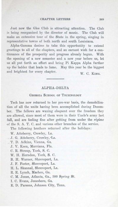 Alpha-Delta, February 1919
